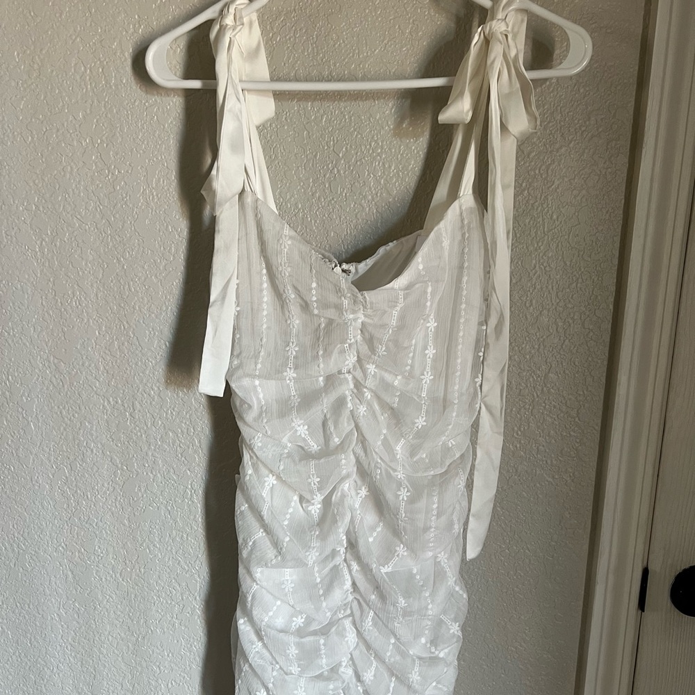 White womens bridal dress